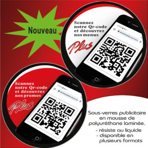 Sous-verres publicitaires laminés